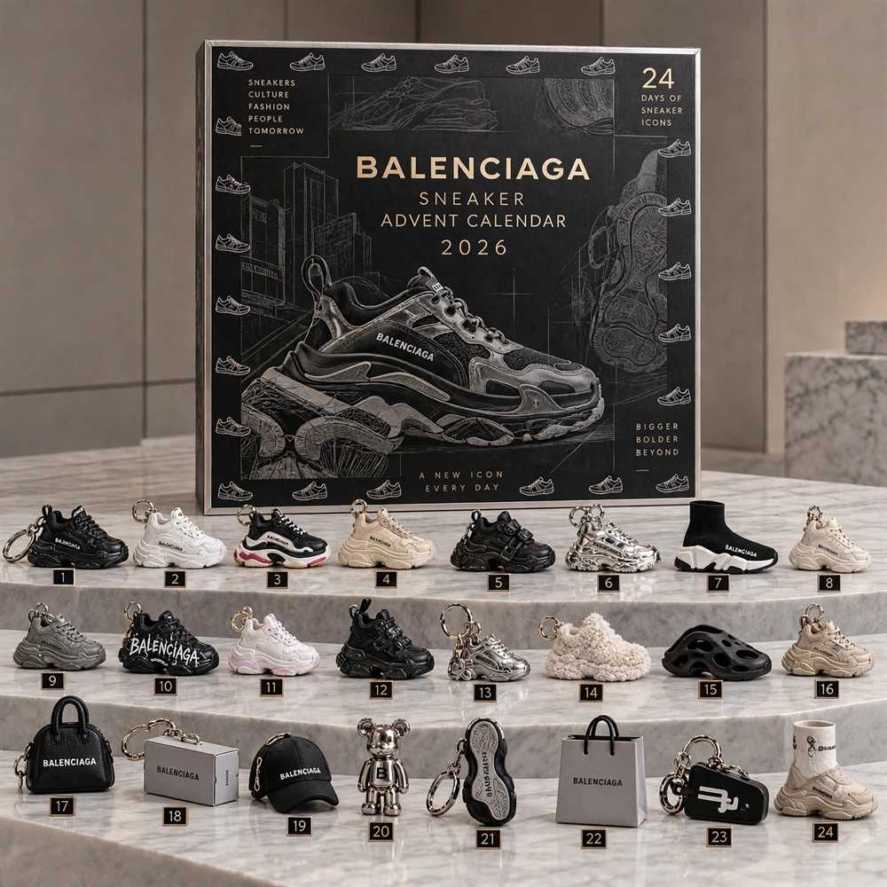 Balenciaga 24 Days Of Sneaker Icons 2026 Advent Calendar 24 Charms Balenciaga 24 Days Of Sneaker Icons 2026 Advent Calendar 24 Charms