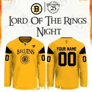 Boston Bruins 2026 The Lord of The Rings 25th Anniversary Custom Jersey