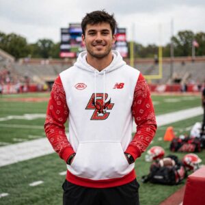 Boston College Football Uniform White Out Hoodie