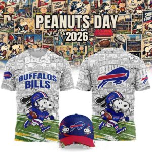 Buffalo Bills 2026 Peanuts NFL Game Day X mas Game Tee Hoodie