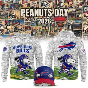 Buffalo Bills 2026 Peanuts NFL Game Day X mas Game Tee Hoodie