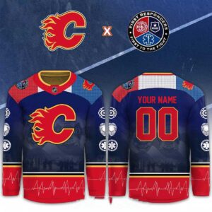 Calgary Flames 2026 First Responders Tribute Night Custom Hockey Jersey
