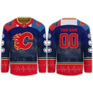 Calgary Flames 2026 First Responders Tribute Night Custom Hockey Jersey