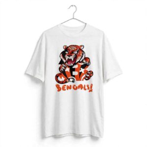 Cincinnati Bengals tiger snarling over letter B shirt