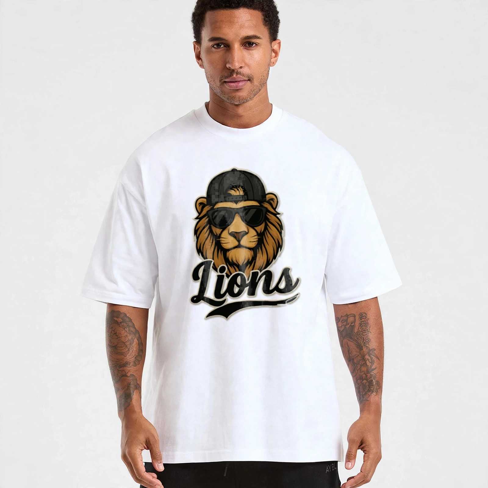 Detroit Lions lion wearing sunglasses baseball cap shirt Detroit Lions lion wearing sunglasses baseball cap shirt