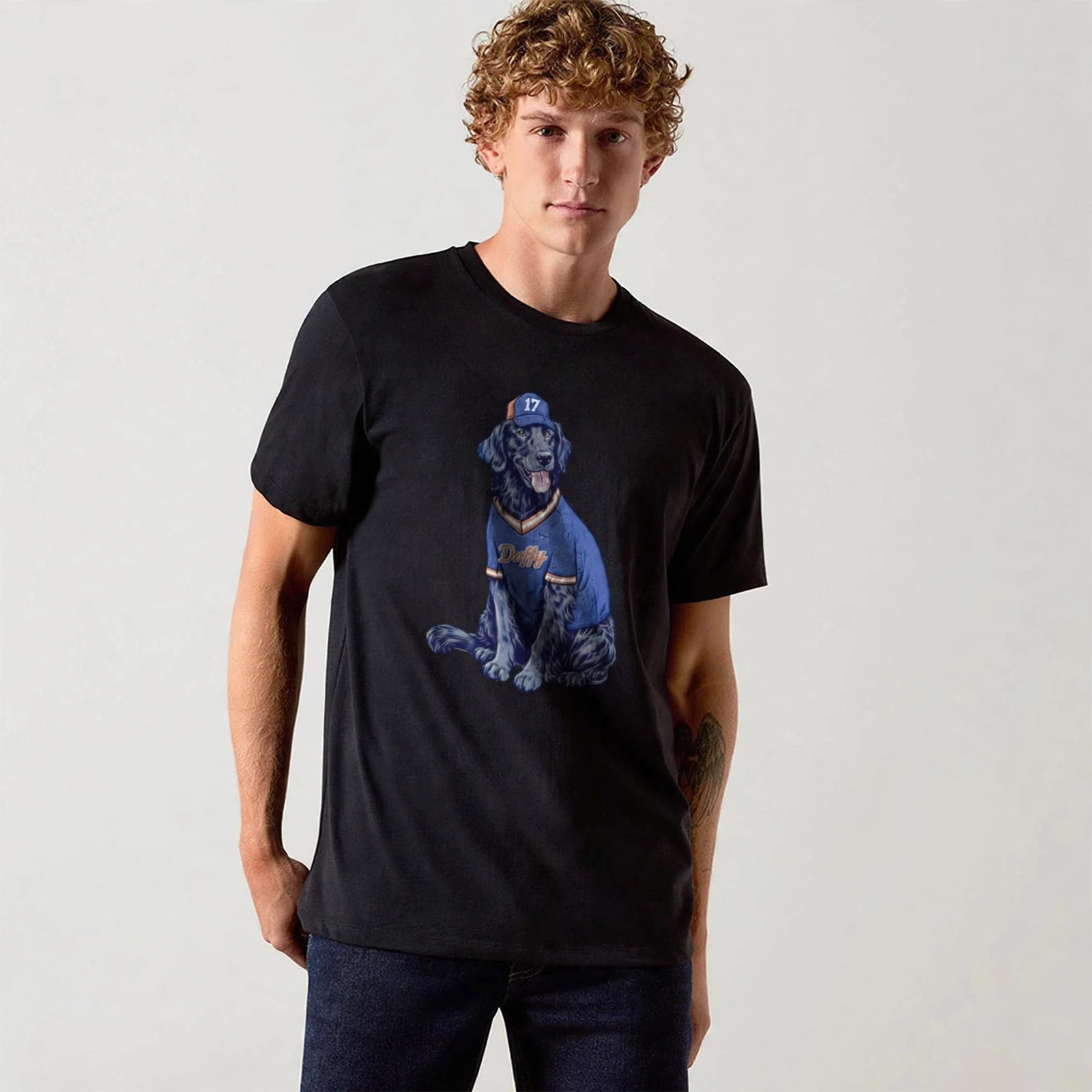 Duffy 17 black dog baseball jersey hat shirt Duffy 17 black dog baseball jersey hat shirt