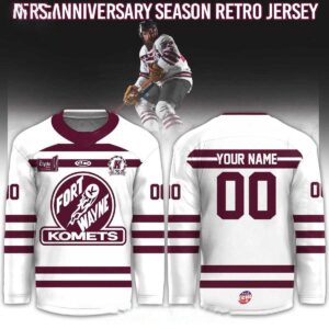 Fort Wayne Komets 75th Anniversary Night Of Throwback Vibe Hockey Jersey
