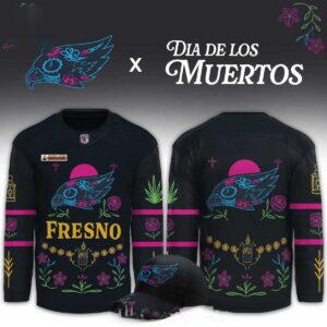 Fresno Falcons 2026 Dia De Los Muertos Night Custom Hockey Jersey