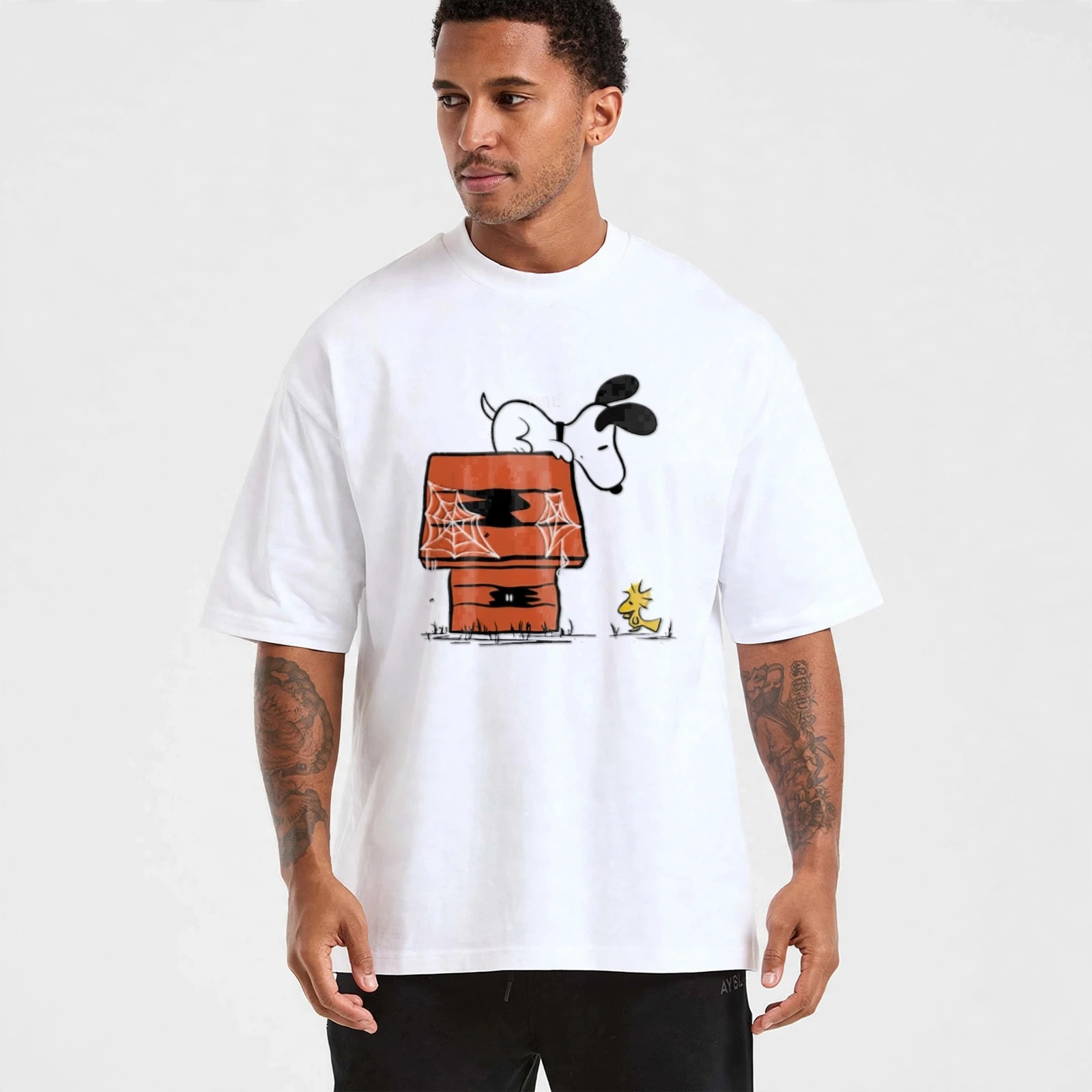 Halloween Peanuts dog on roof spiderwebs bird shirt Halloween Peanuts dog on roof spiderwebs bird shirt