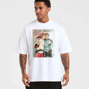 Heated Rivaraty Hockey Heroes 81 21 two hockey players kissing middle finger shirt