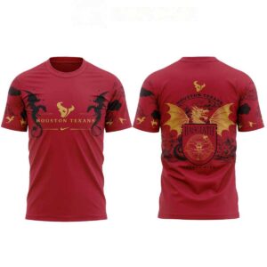 Houston Texans Fourth Wings Night 2026 Red Tee Hoodie