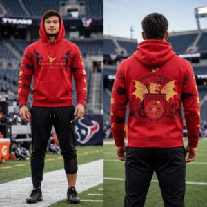 Houston Texans Fourth Wings Night 2026 Red Tee Hoodie Houston Texans Fourth Wings Night 2026 Red Tee Hoodie