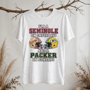 Im a Florida State Seminoles on Saturdays and a Green Bay Packers on Sundays two helmet shirt Im a Florida State Seminoles on Saturdays and a Green Bay Packers on Sundays two helmet shirt