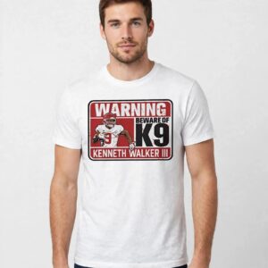 Kenneth Walker III number 9 Kansas City Chiefs warning beware of K9 NFL football shirt