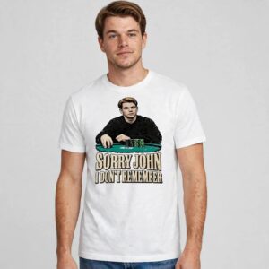 Matt Damon sorry John I dont remember Rounders shirt