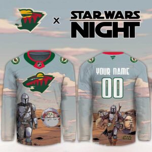 Minnesota Wild Star Wars Night 2026 Grogu Game Custom Hockey Jersey
