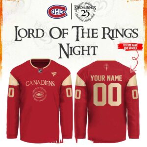 Montreal Canadiens 2026 The Lord of The Rings 25th Anniversary Custom Jersey
