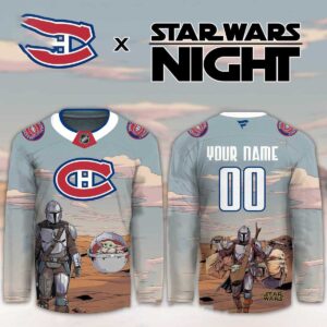 Montreal Canadiens Star Wars Night 2026 Grogu Game Custom Hockey Jersey