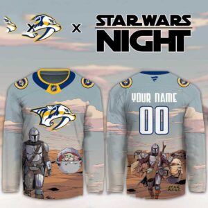 Nashville Predators Star Wars Night 2026 Grogu Game Custom Hockey Jersey