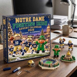 Notre Dame Fighting Irish 2026 Christmas Football Advent Calendar 24 Charms