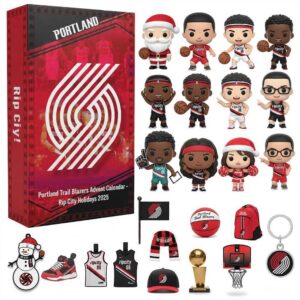 Portland Trail Blazers Advent Calendar 24 Charms 2026 Nba Christmas Countdown Gift