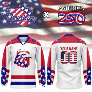 Rochester Americans 2026 America250 Night Personalized Hockey Jersey