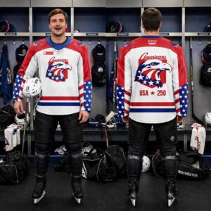 Rochester Americans 2026 Celebrate 250th Anniversary Of United States Personalized Jersey