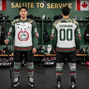 Soo Greyhounds 2026 Salute To Service Night Personalized Hockey Jersey