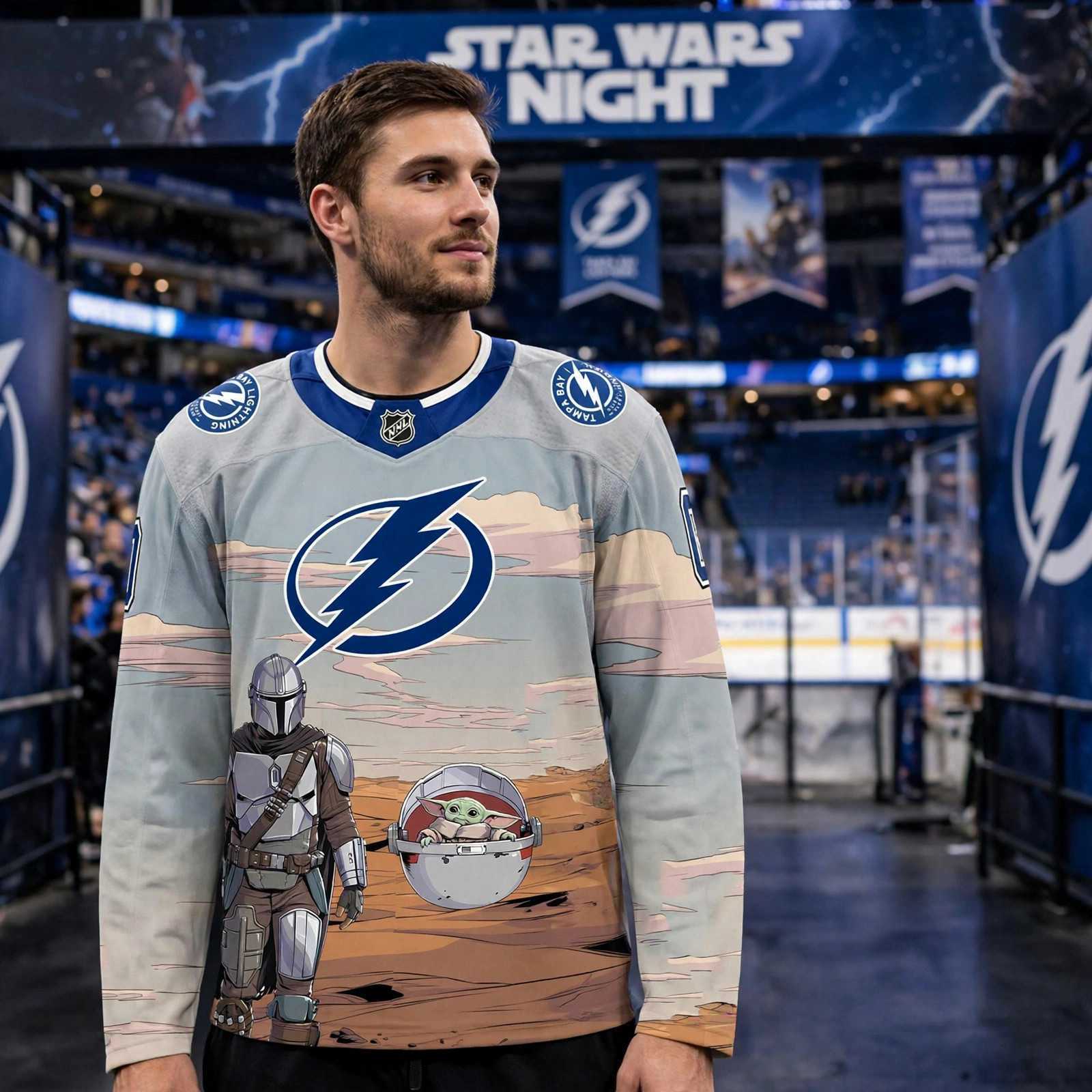 Tampa Bay Lightning Star Wars Night 2026 Grogu Game Personalized Hockey Jersey Tampa Bay Lightning Star Wars Night 2026 Grogu Game Personalized Hockey Jersey