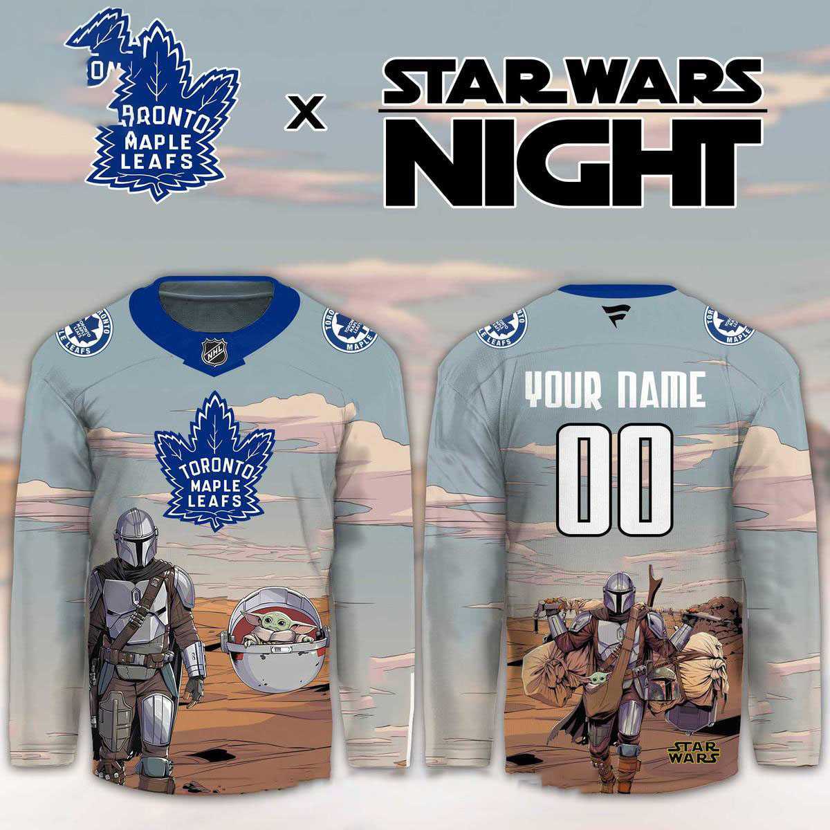 Toronto Maple Leafs Star Wars Night 2026 Grogu Game Personalized Hockey Jersey Toronto Maple Leafs Star Wars Night 2026 Grogu Game Personalized Hockey Jersey