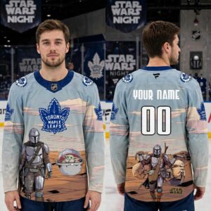 Toronto Maple Leafs Star Wars Night 2026 Grogu Game Personalized Hockey Jersey