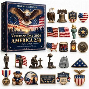 United States Veterans Day America 250th Anniversary 2026 Advent Calendar 24 Charms
