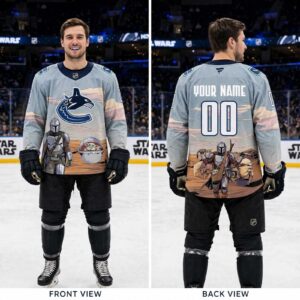 Vancouver Canucks Star Wars Night 2026 Grogu Game Personalized Hockey Jersey