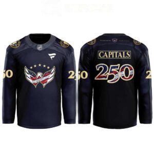 Washington Capitals Celebrating 250th Anniversary Of America Hockey Jersey