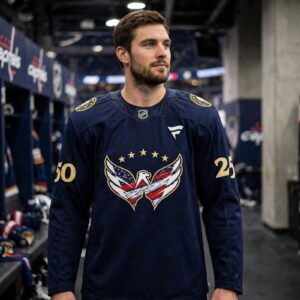 Washington Capitals Celebrating 250th Anniversary Of America Hockey Jersey