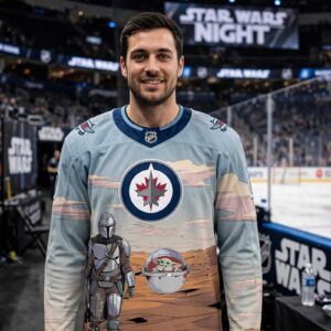 Winnipeg Jets Star Wars Night 2026 Grogu Game Personalized Hockey Jersey